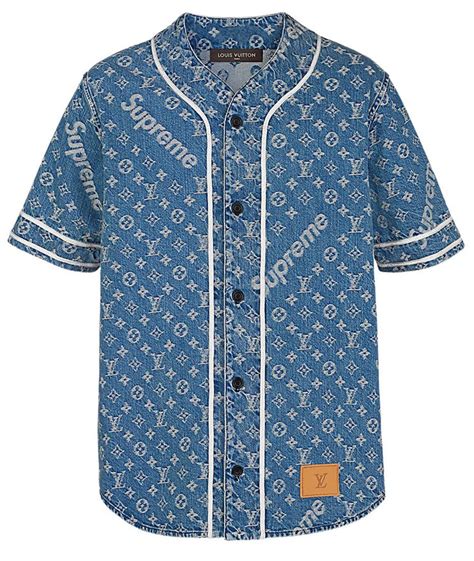 supreme x louis vuitton shirt blue|supreme louis vuitton tracksuit.